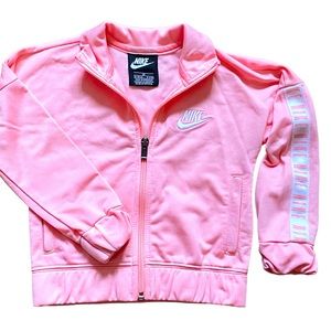 Pink zip-up Nike Track Jacket. 3T.